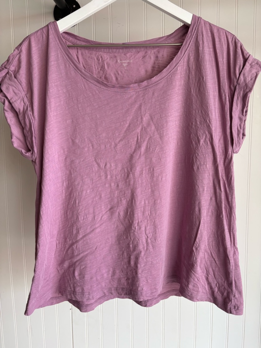 PIMA COTTON GARNET HILL SMALL ✨ adult slub tee light purple VGUC